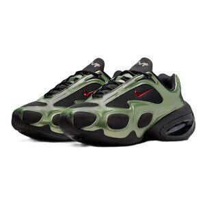 New Women's Nike Air Max Muse Athletic Shoes Black/Oil Green MSRP $170